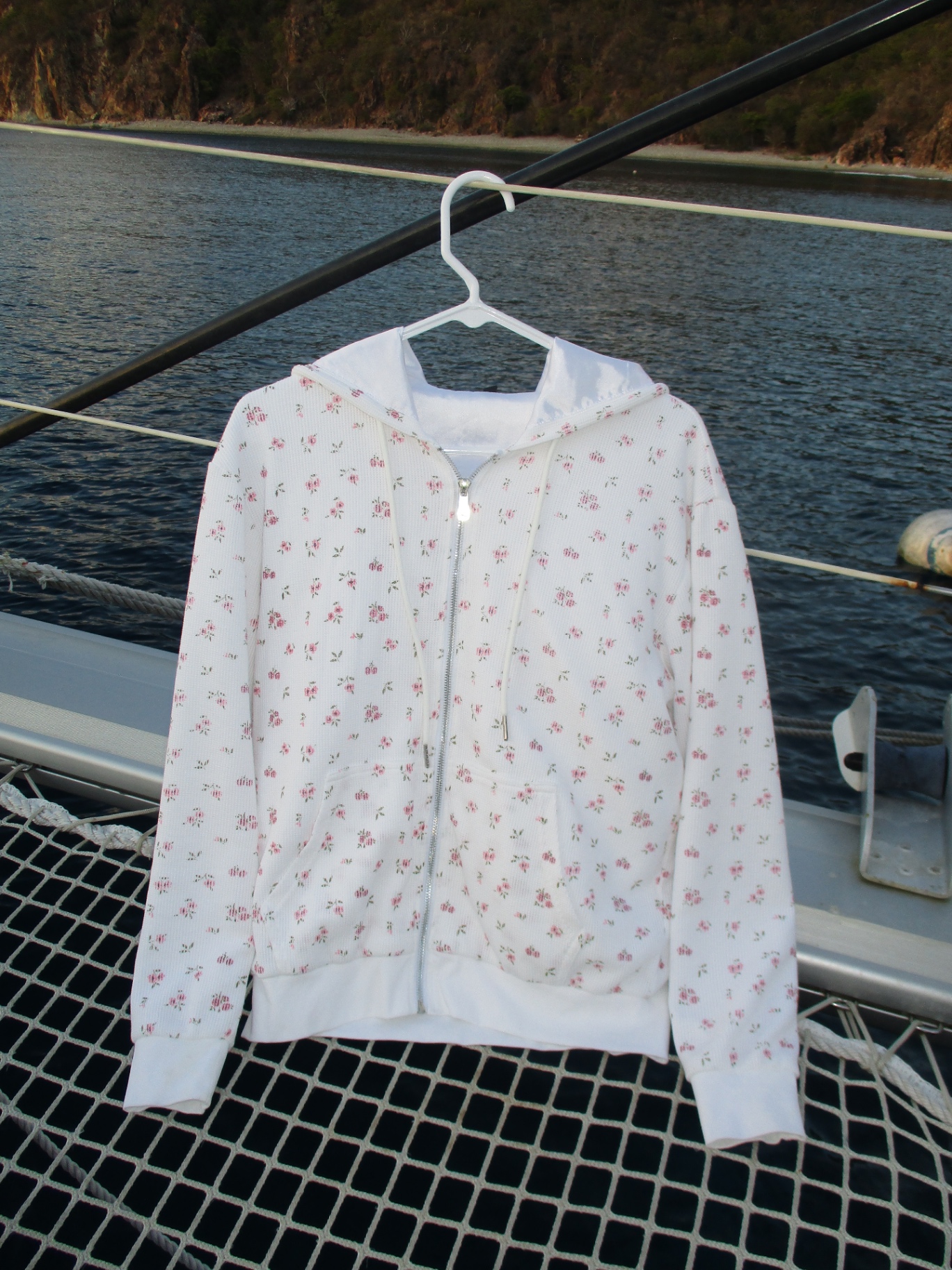oversized cream cotton hoodie